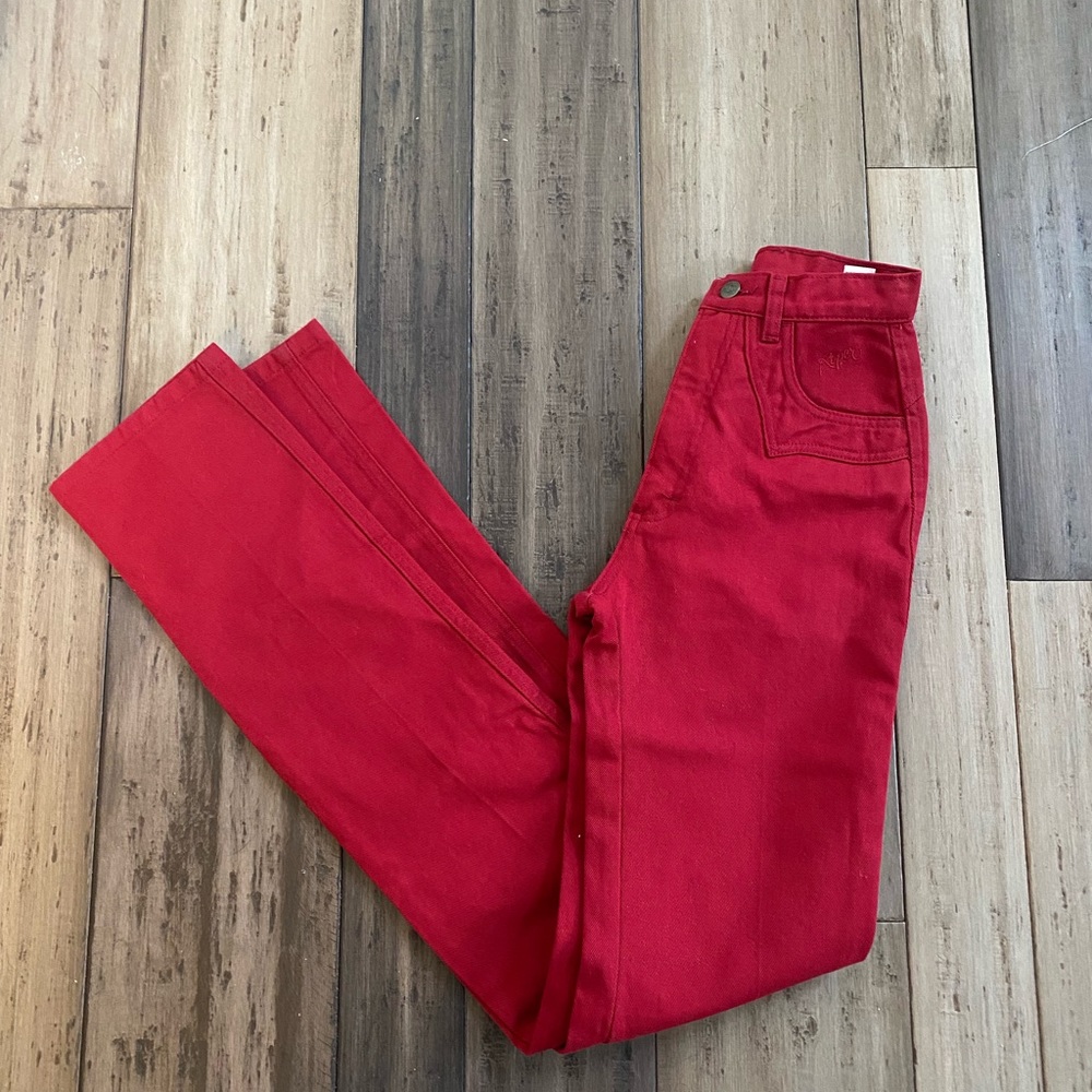 Red roper jeans